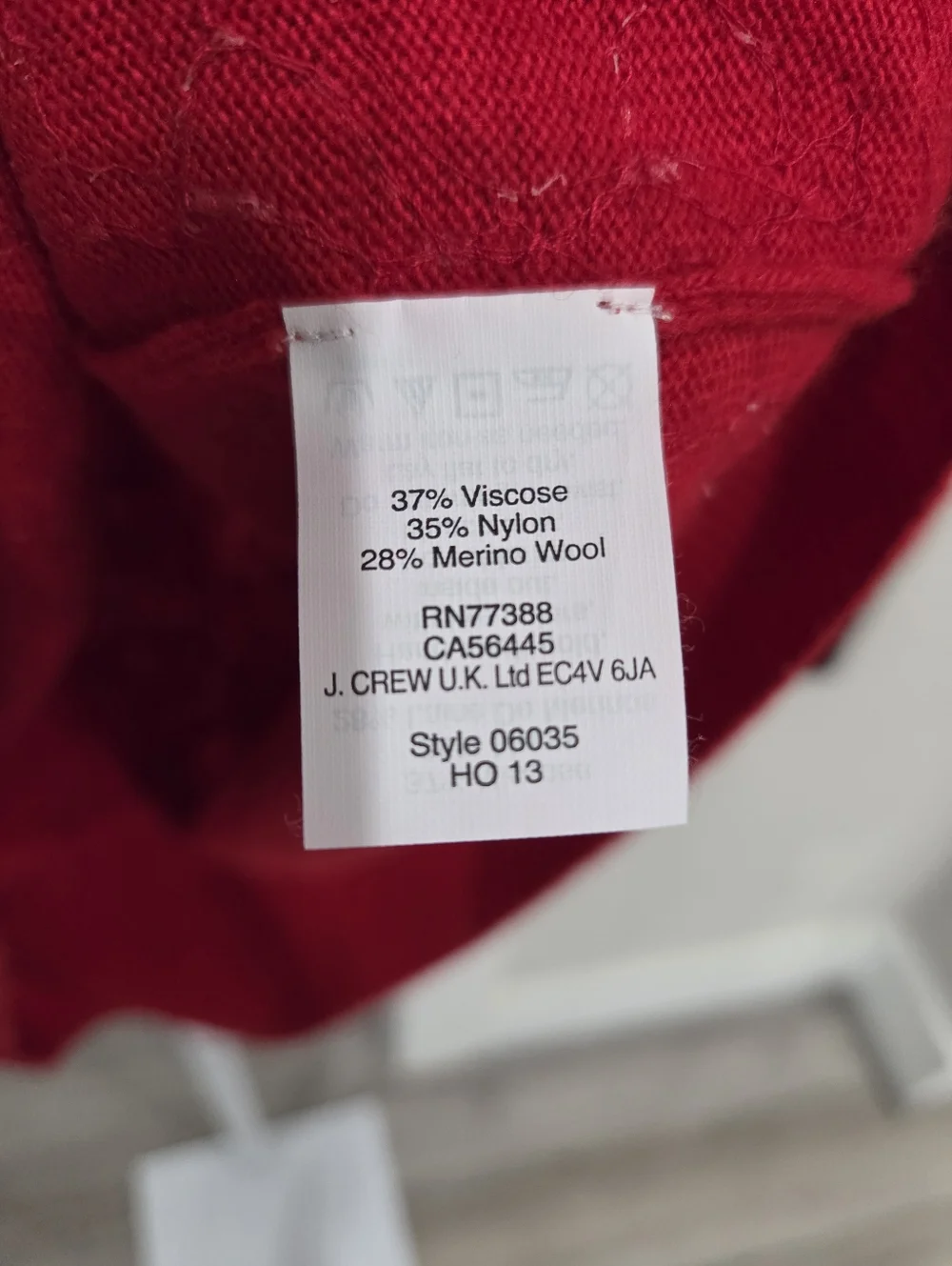 J CREW WOMEN'S RED SEQUIN MERINO WOOL SWEATER SIZE MEDIUM